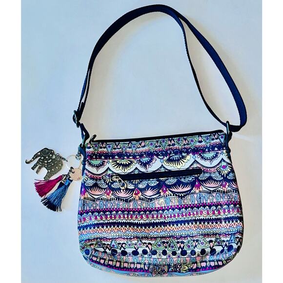 Sakroots Basic Crossbody ~ Navy One World - Picture 1 of 3